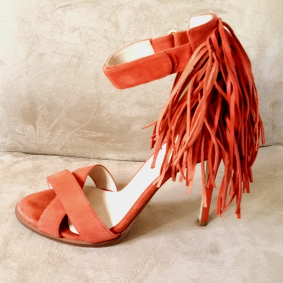 Nine West Shoes - Nine West Suede Frings Heels